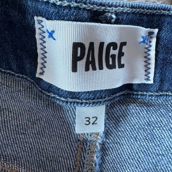 Paige anessa jeans crop wide leg raw hem size 32 - Picture 5 of 6